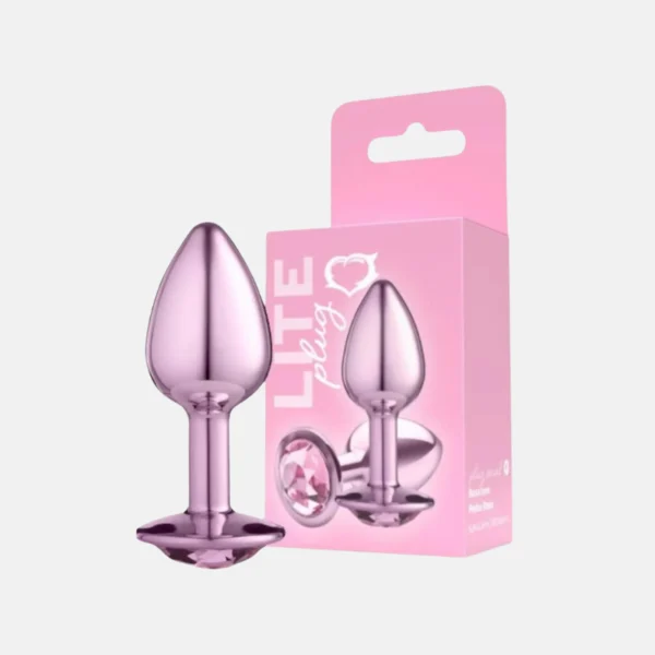 Loja Liberty Sex Shop Produtos Rio de Janeiro Plug Anal Lite Pedra Cristal Tamanho P Rosa