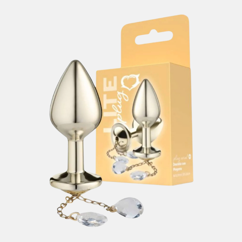 Loja Liberty Sex Shop Produtos Rio de Janeiro Plug Anal Lite Tamanho M Pingente Dourado
